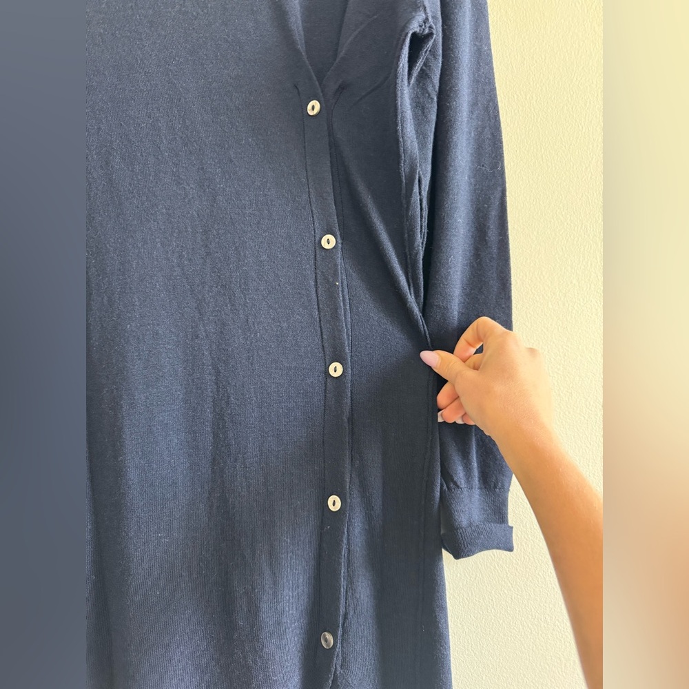 NWT Zara Oversized Navy Long Sleeve Sweater Dress - Picture 7 of 7